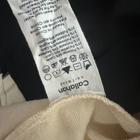 Callahan Knitwear Sweater Rana Cream Black Colorblock Front Twist Knot - Picture 16 of 16